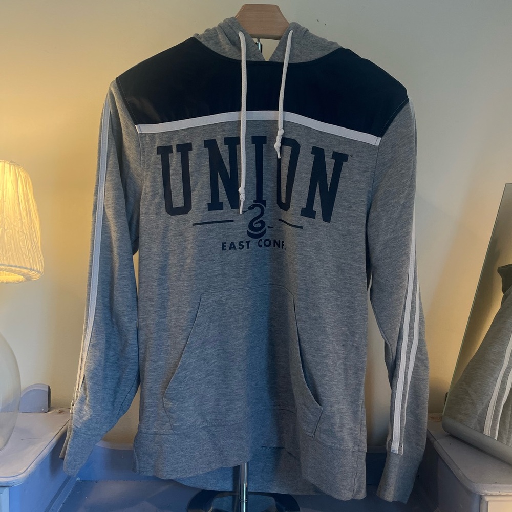 Small SIGNED Philadelphia Union adidas Gray and Navy Men's Hoodie